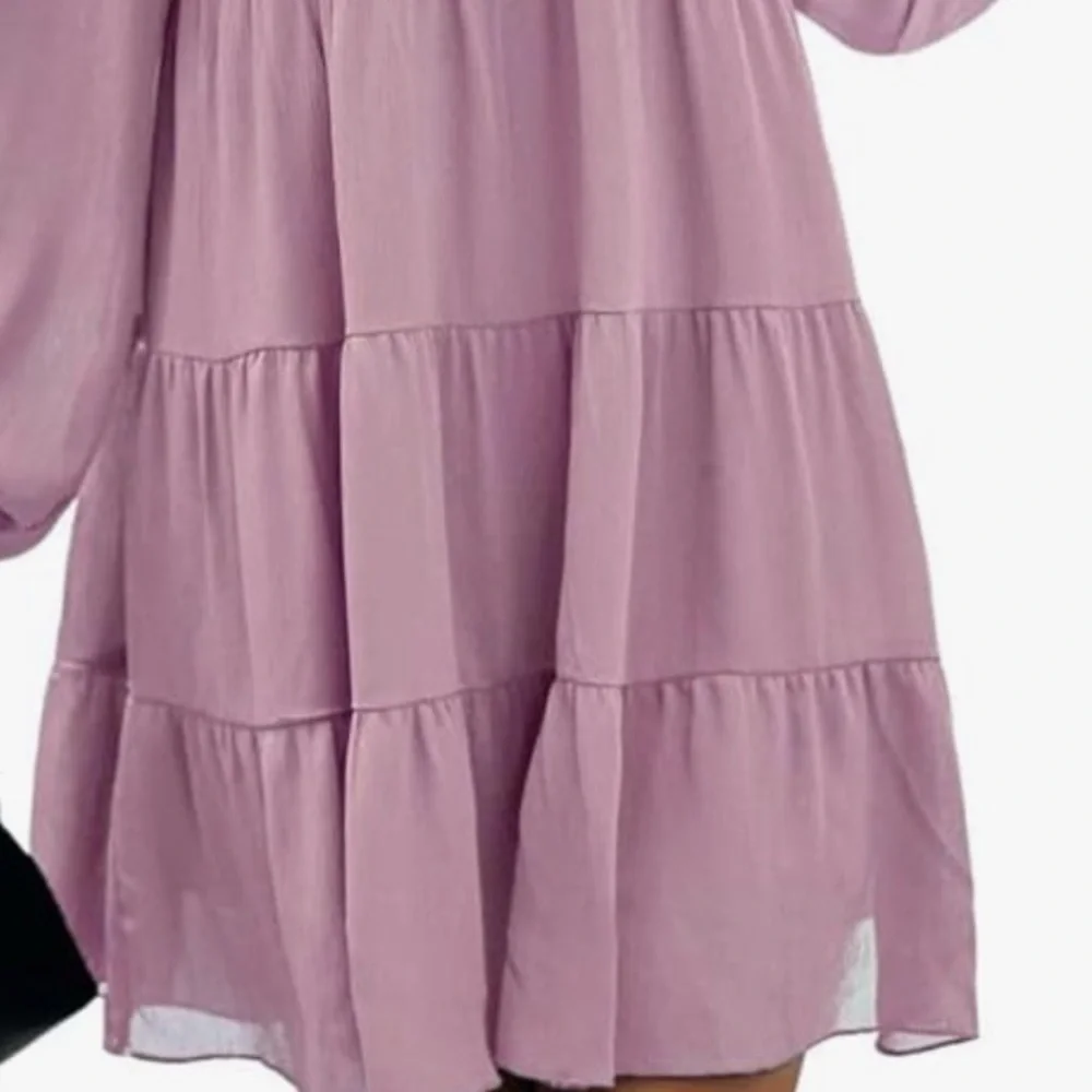 New-Girls XL Pale Pink  long sleeve crew mock turtleneck neck  long dress
